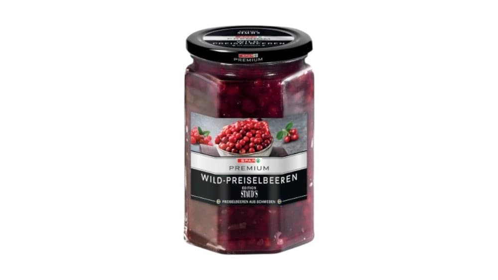 SPAR Premium Wild-Preiselbeeren Edition Staud's, 620 g Glas – Interspar
