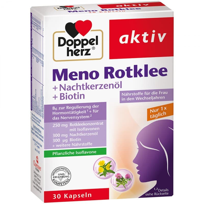 Meno Rotklee Kapseln, 30 Stk. Doppelherz aktiv – Dm