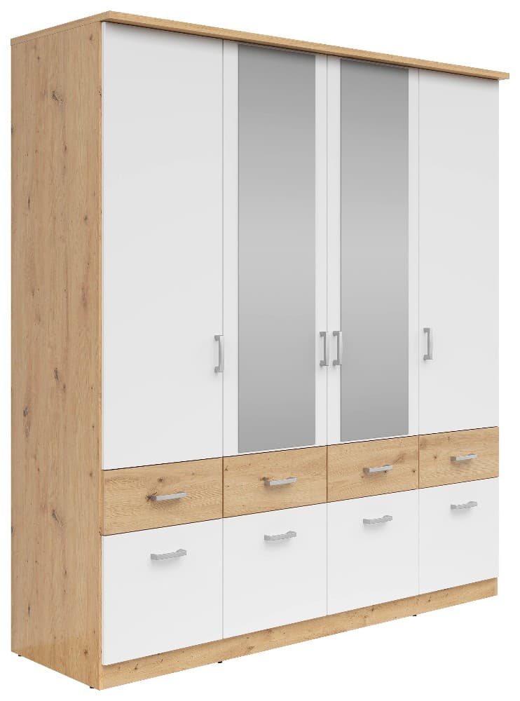 Kleiderschrank, 4 Türen – Möbelix