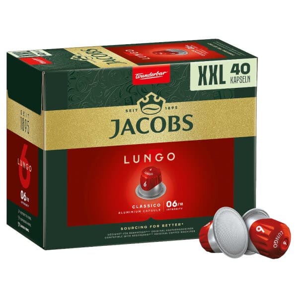 Lungo-/Espresso Kaffee-Kapseln, 40er Pack Jacobs – Norma