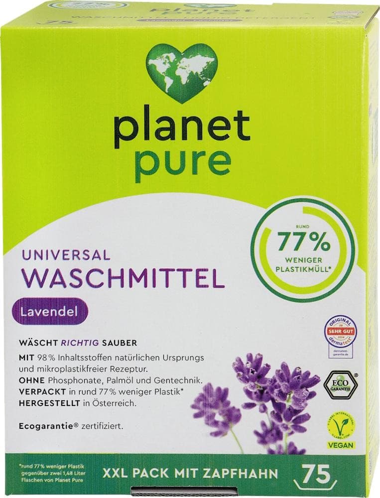 Universal Waschmittel, 75 Waschgänge Planet Pure – Spar