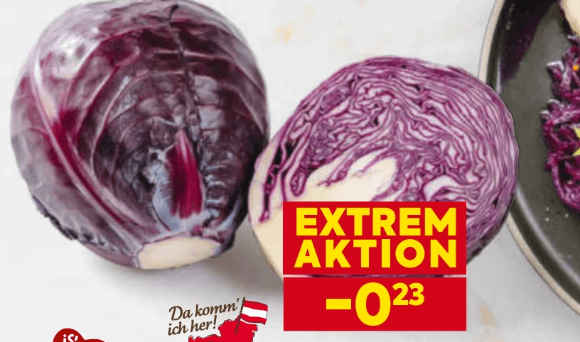 Rotkraut, per Kilo – Billa Plus
