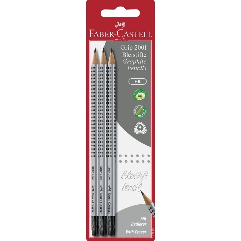 Bleistift Grip 2001 HB, 3er-Set FABER-CASTELL – Maximarkt