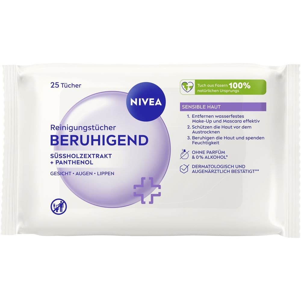 Reinigungstücher Beruhigend, 25 Stk. NIVEA – Dm