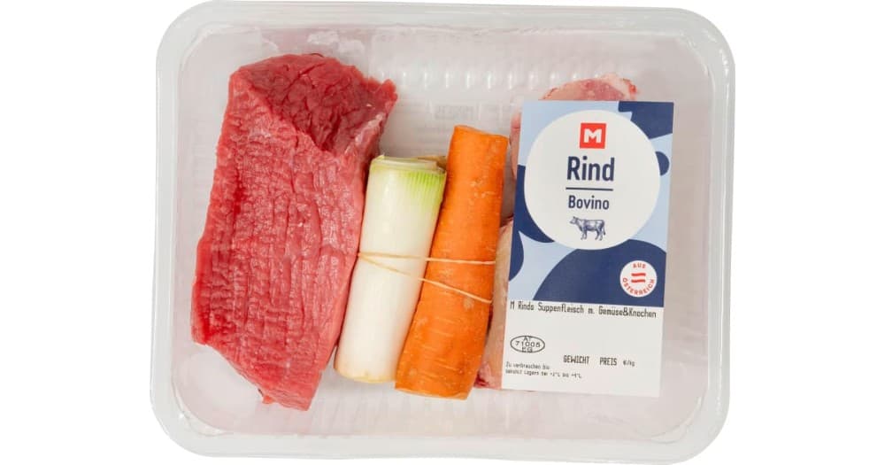 Rinds Suppenfleisch, per kg – MPREIS