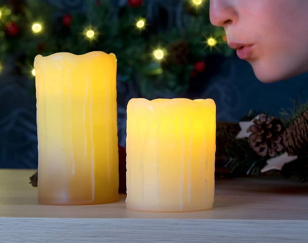 LED-Echt-Wachskerzen, 4er-Set I-Glow – Norma