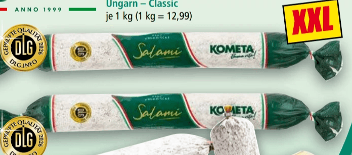 Kometa Ungarische Salami XXL, 1 kg – Norma