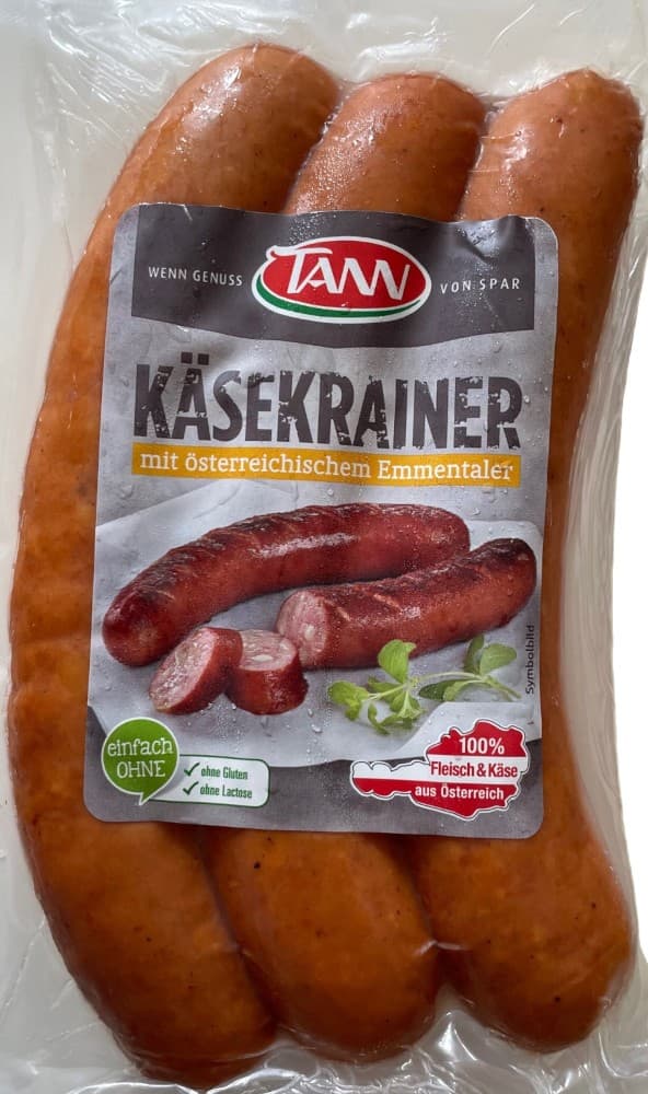 Käsekrainer, Puten-Käsekrainer oder Bratwurst 360 g TANN Angebot bei Spar