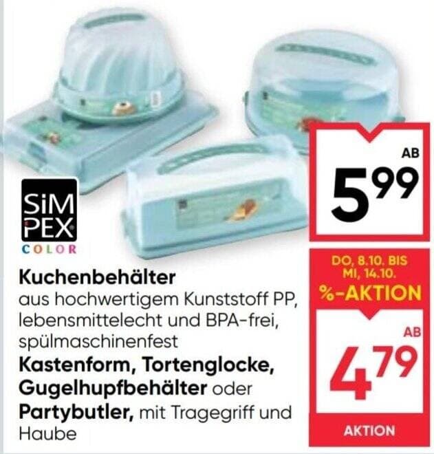 Kuchenbehälter SIMPEX COLOR – Maximarkt