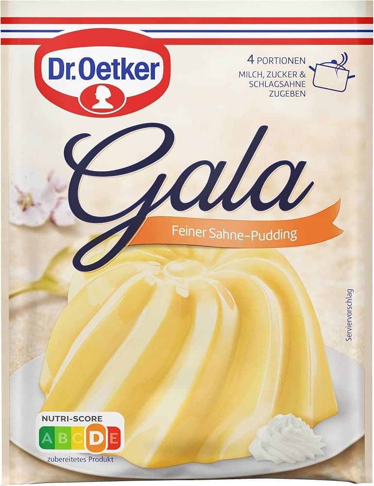 Gala Pudding Feiner Sahne-Pudding, 3x40 g Dr. Oetker – Norma
