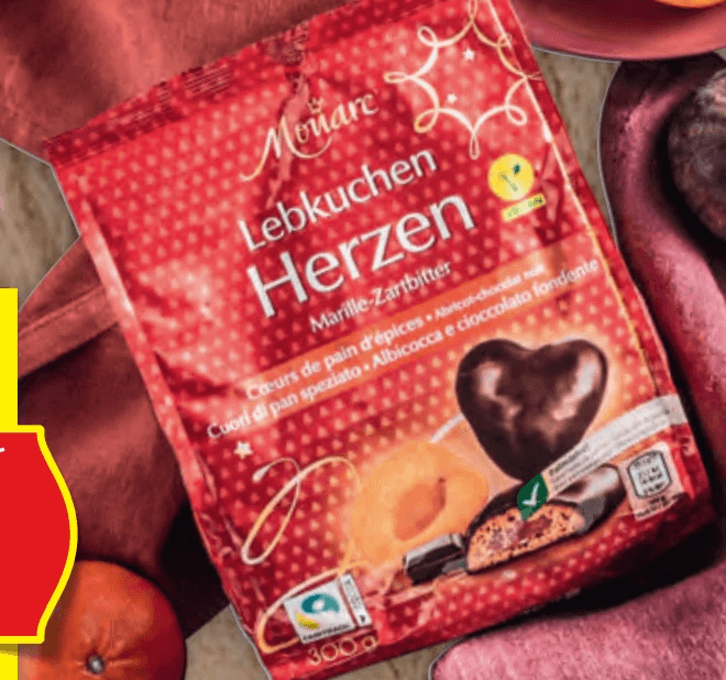 Lebkuchenherzen, 300 g Monarc – Hofer