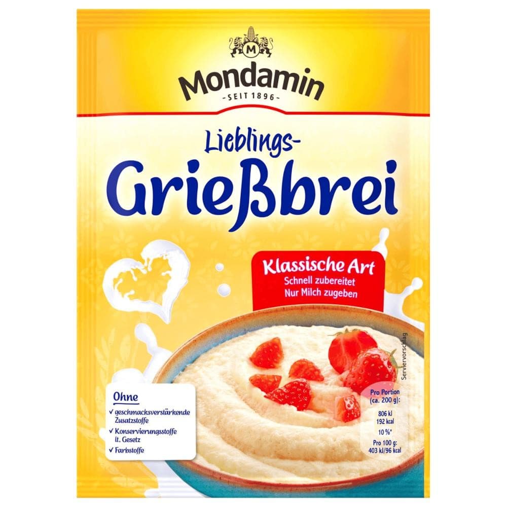 Grießbrei, 89 g Mondamin – Norma