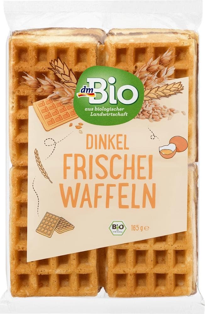 dmBio Dinkel Frischeiwaffeln, 165 g – Dm