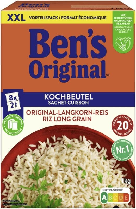 Ben's Original Langkornreis od. Ebly Zartweizen, 1 Kilo Ben's Original, Ebly – Billa Plus