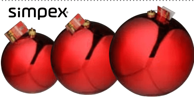 Weihnachtskugeln Outdoor, Ø 25 cm SIMPEX BASIC Celebration – Eurospar