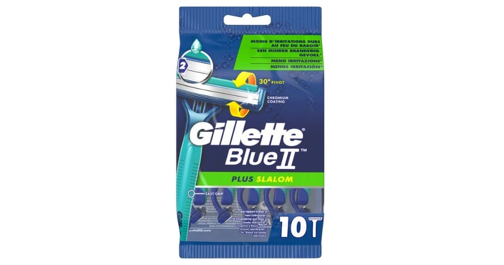 Gillette Blue II Plus Slalom, 10 Stück – Adeg