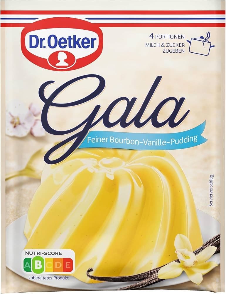 Gala Pudding Feiner Bourbon-Vanille-Pudding, 3x37 g Dr. Oetker – Norma