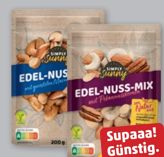 Edelnuss-Mix, 200 g Simply Sunny – Penny