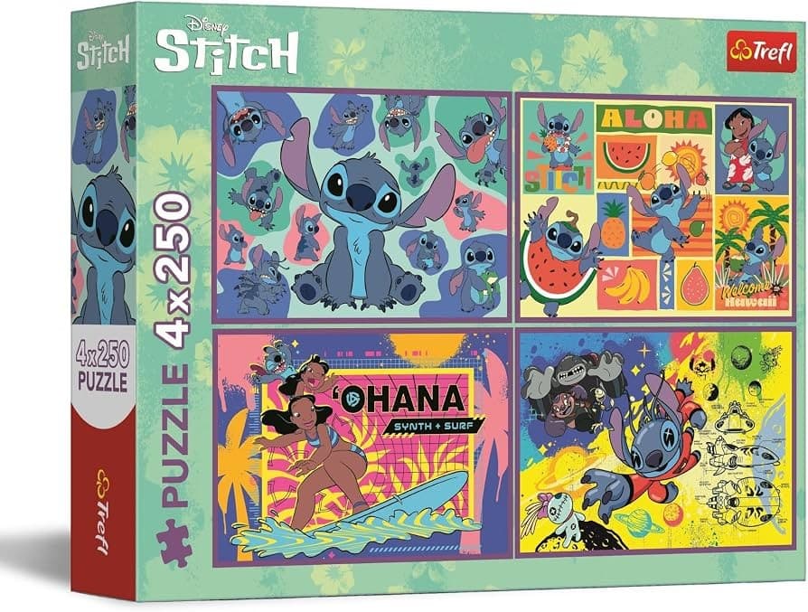 Lizenz-Puzzle 4er-Set Lilo & Stitch, 4 x 250 Teile – Norma