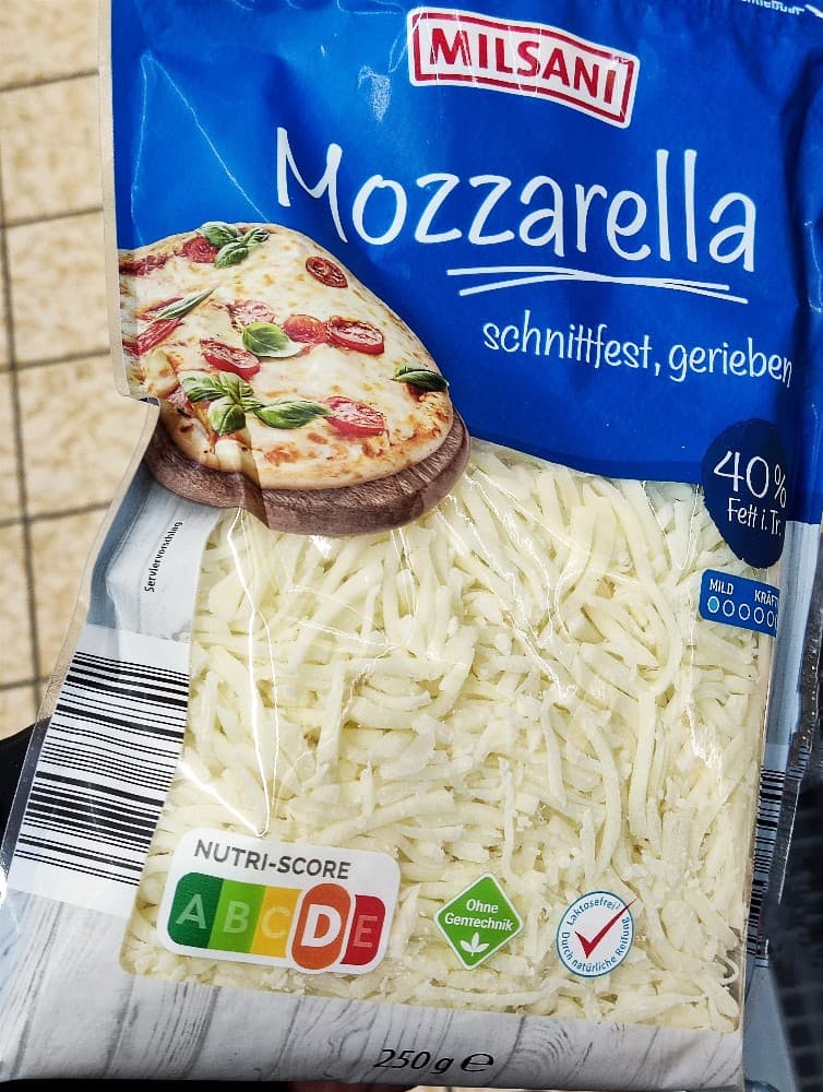 Milsani Mozzarella gerieben, 250 g – Hofer