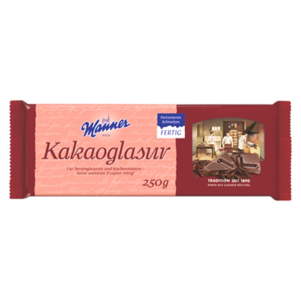 Kakaoglasur, 250 g Manner – Hofer
