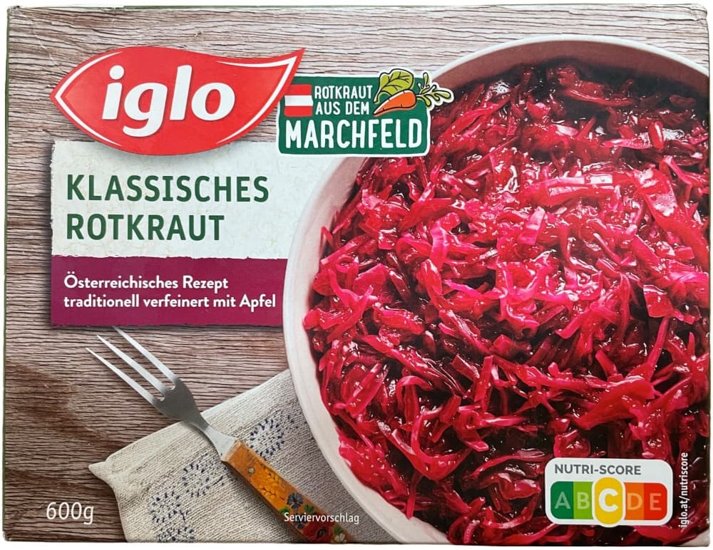 Traditionelles Rotkraut mit Apfel, 600 g Iglo – Hofer