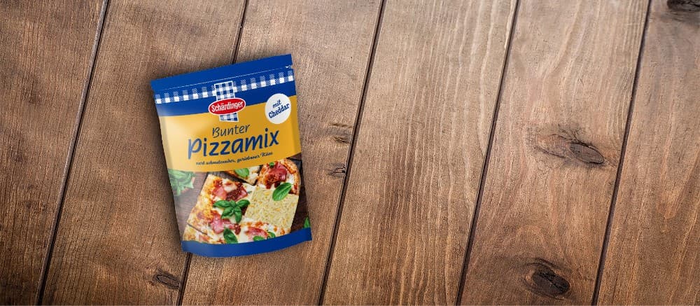 Schärdinger Pizzakäse gerieben, Mozzarella gerieben oder Bunter Pizzamix, 200 g – Interspar