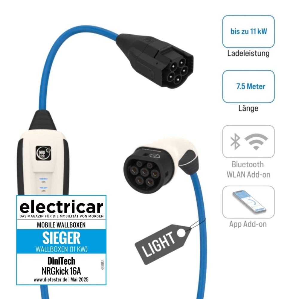 NRGkick 16A light, 7,5m – E-tec