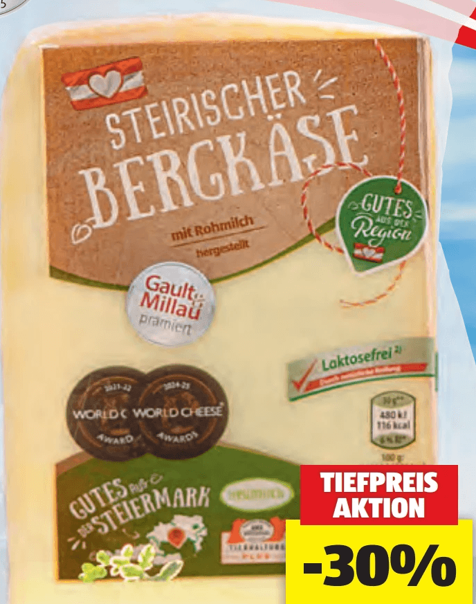Steirischer Bergkäse, 300 g Gutes aus der Region – Hofer