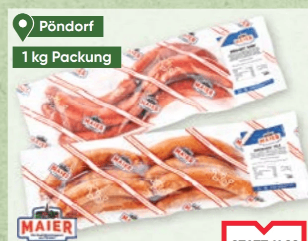 Burenwurst, 1 kg Packung MAIER – Maximarkt