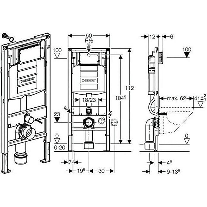 WC-Vorwandelement Duofix Sigma Geberit Angebot bei Bauhaus