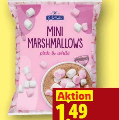 Mini Marshmallows, 180 g Belbake – Lidl