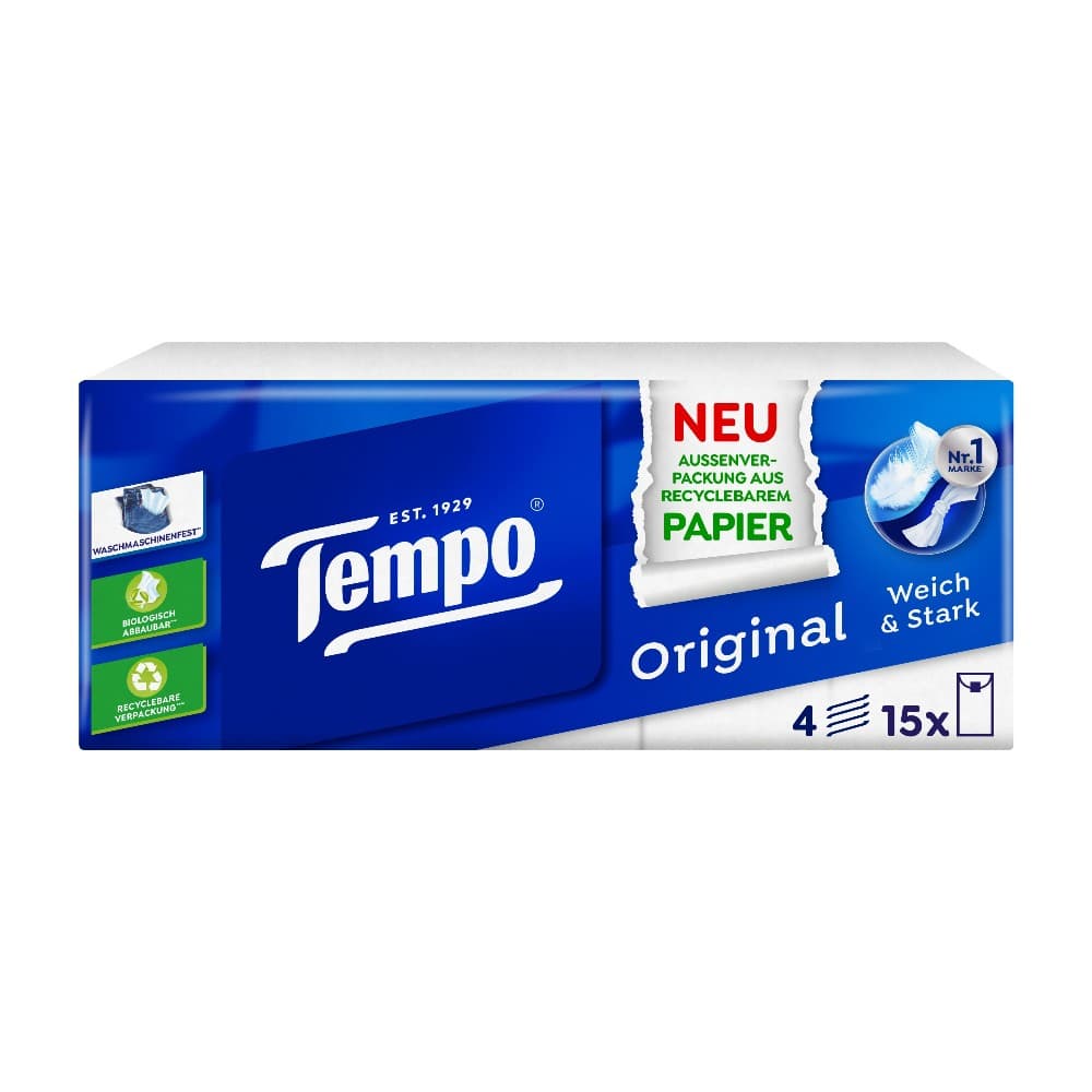 Tempo Taschentücher Classic, 3 x 100 Blatt – Penny