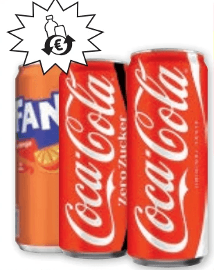 Coca-Cola Original Zero od. Fanta, 0,33 l – Penny