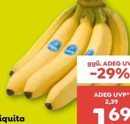 Bananen, per kg – Adeg