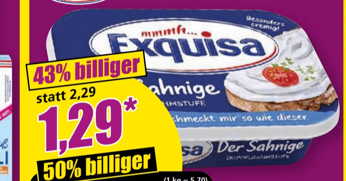 Frischkäsezubereitung, 200 g EXQUISA – Norma
