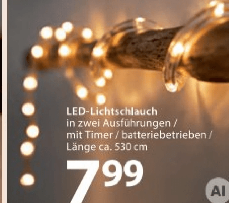 LED-Lichtschlauch, Länge ca. 530 cm – NKD