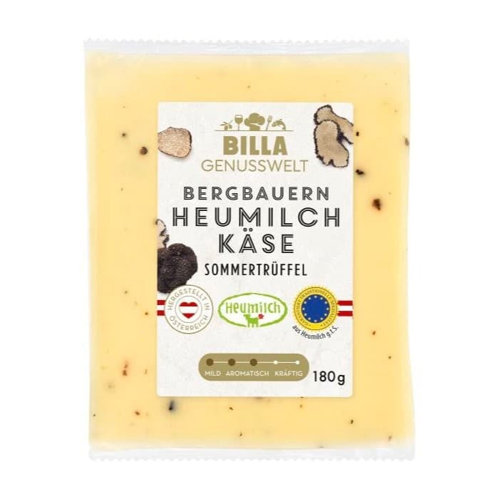 BILLA GENUSSWELT Heumilchkäse mit Trüffel, 180 g – Billa