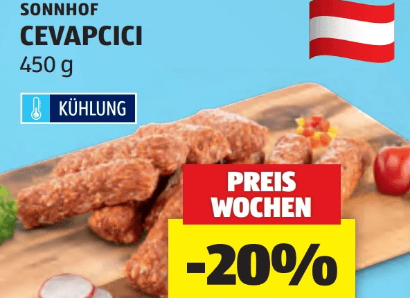 Sonnhofer Cevapcici, 450 g – Hofer