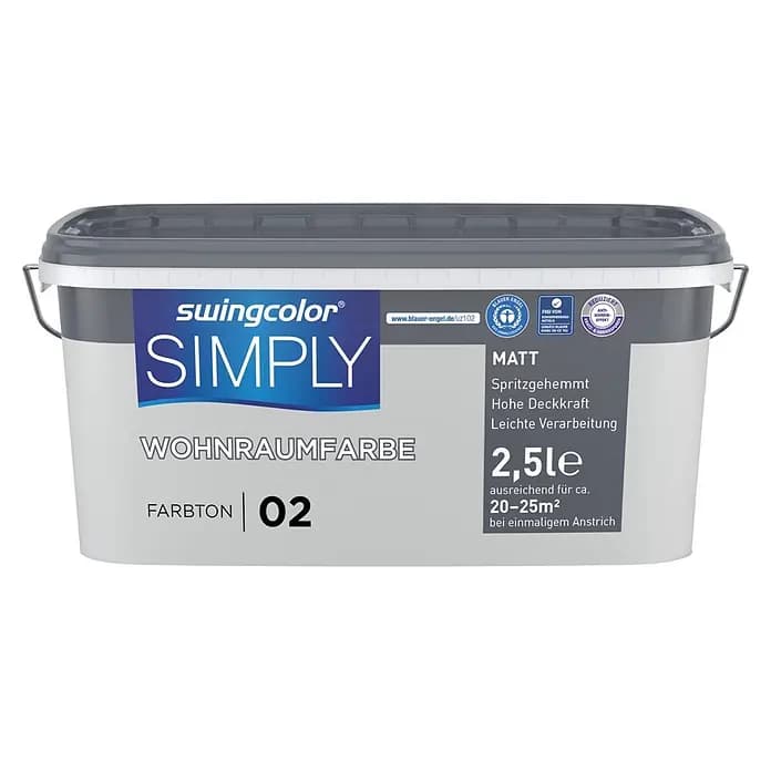 Swingcolor Wohnraumfarbe "Simply", 2,5 Liter – Bauhaus
