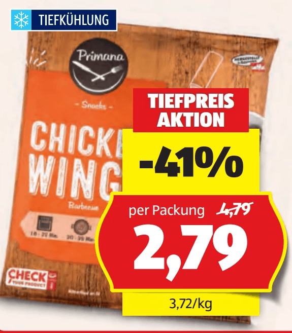 Chicken Wings, 750 g Primana – Hofer