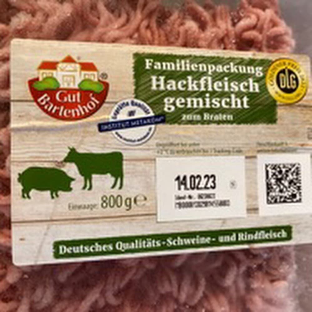 Rinder Hackfleisch 800 g Gut Bartenhof Angebot bei Norma