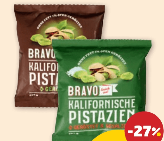 Bravo Kalifornische Pistazien, 250 g – Penny