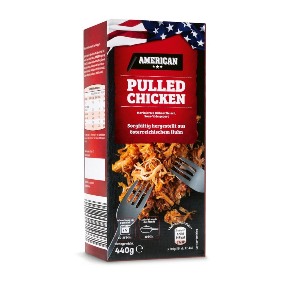 American Pulled Chicken, 440 g – Hofer