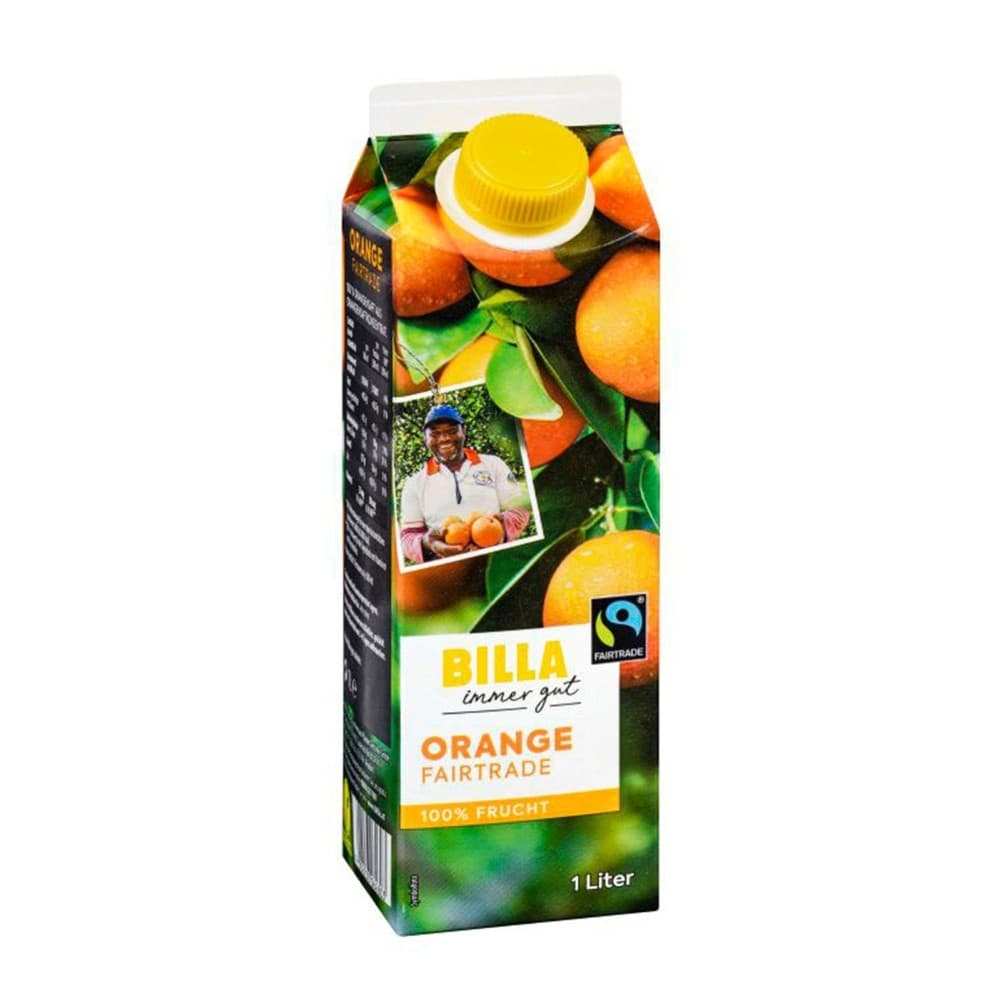 BILLA immer gut Orangensaft Fairtrade, 1 Liter Packung – Billa