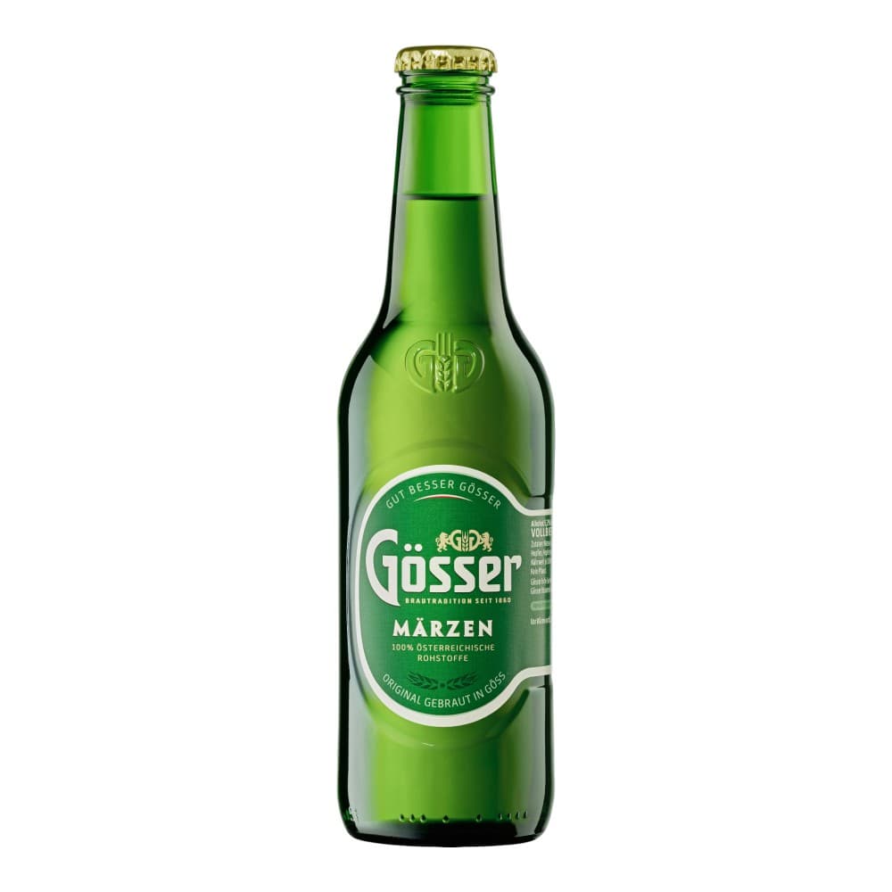Gösser Märzen, Naturgold oder Naturradler, 0,33 Liter Einweg Flasche – Billa