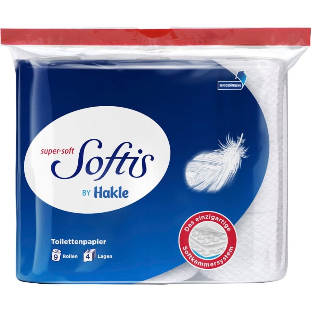 Softis Toilettenpapier, 9 Rollen, 4-lagig – Billa