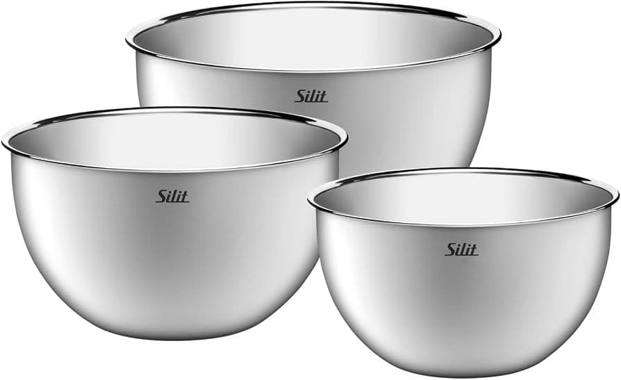 Küchenschüssel-Set 3-teilig, 3 x Küchenschüssel: Ø 18, 22 und 24 cm Silit – Müller