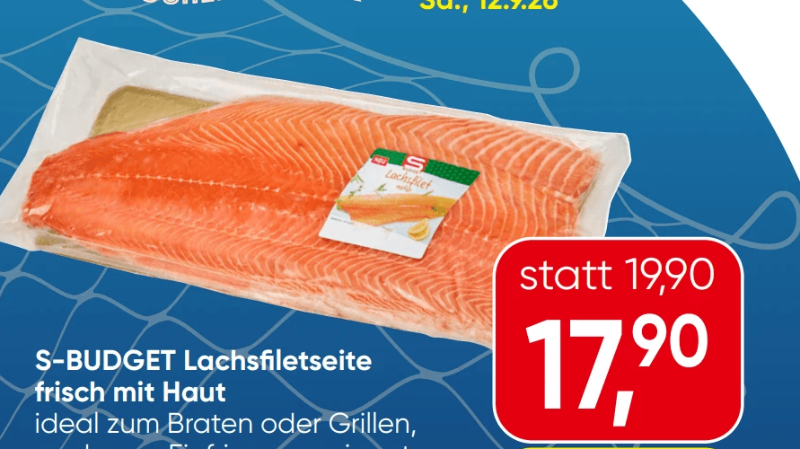 Lachsfiletseite, 1 kg S-Budget – Eurospar