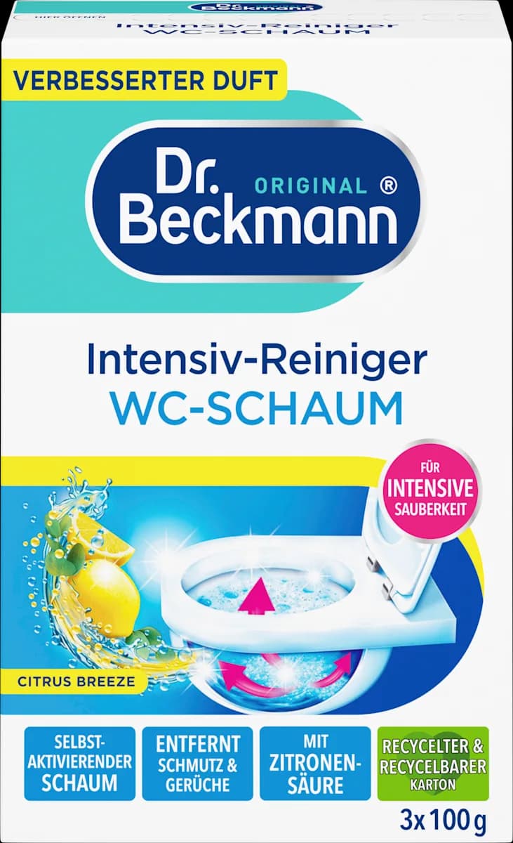 Dr. Beckmann Intensiv-Reiniger WC-Schaum je 3x100 g Angebot bei Norma